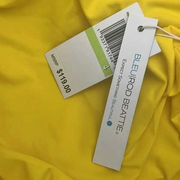 Bleu Rod Beattie Shirred One Piece Swimsuit Size 12 - Picture 8 of 9